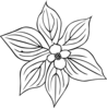Creeping Dogwood Coloring Page Clip Art